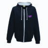 LAT Contrast zip hoodie